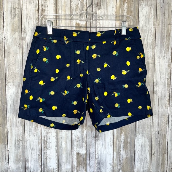NEW J. Crew Lemon & Navy 5” Chino Shorts - Picture 2 of 6